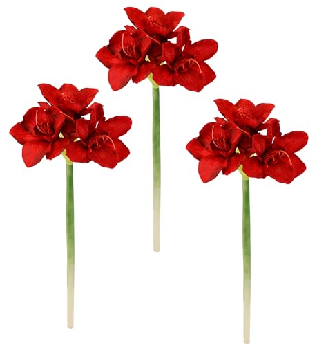 Flair Flower Kunst-Stielblume Amaryllis künstlich naturgetreue Blüte...