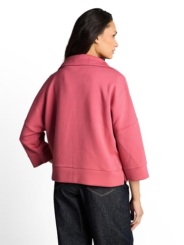 Tom Tailor Damen 1047715 Boxy Fit Scuba Sweatjacke, 11183 - Cozy Pink, XL EU – Ansicht 3