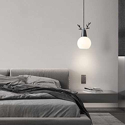 Luces colgantes de cabecera para habitación de niños con diseño creativo de venado y base E27 3