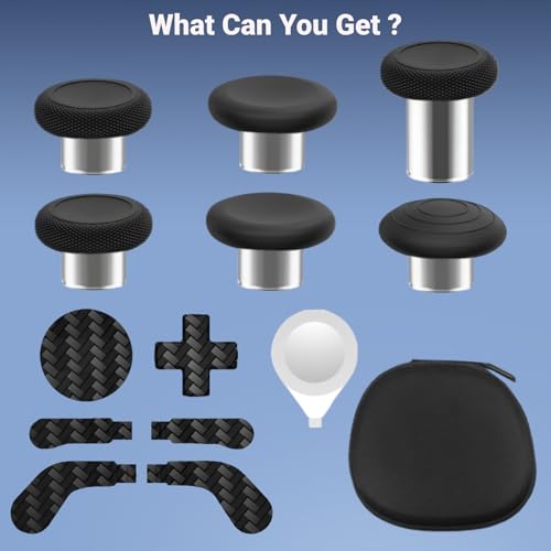 Image of Elite Series 2 Controller Accessories Kit - 13 in 1 Thumbsticks, D-Pads, Paddles for Xbox Elite Series 2 Core (Carbon Black)