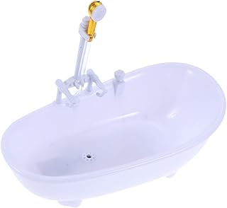 Totority Doll Bathing Tub, Electric Water Spraying Bathtub Swimming Pool with Sprayer for Doll Doll Bathtub with Light and Sound