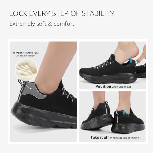stq slip on sneakers women cushioned sole comfortable walking shoes fashion non slip low arch support nursing athletic gym workout casual daily all day ladies memory foam breathable mesh