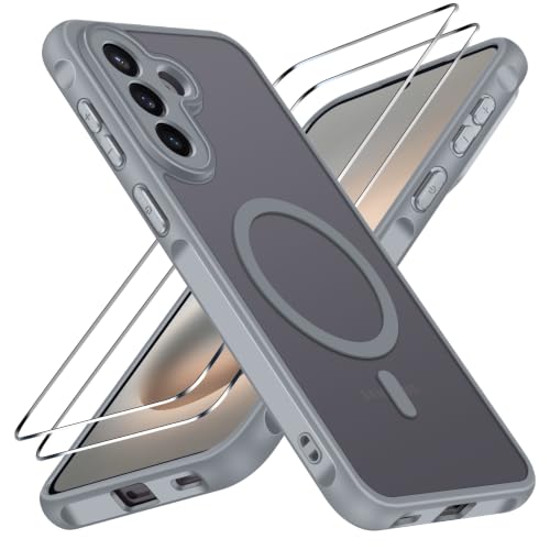 ivoler für Samsung Galaxy A57 5G Hülle, 1 Magnetisch Handyhülle mit 2 Stück Panzer Schutz Glas… – Ansicht 1