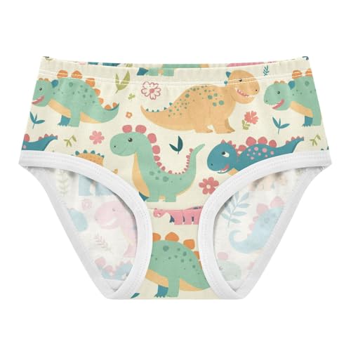 Wusikd Cute Dinosaurs Girls' Underwear Cotton Girls Briefs Soft Toddler Underwear 2T