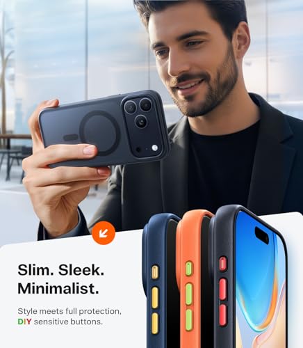 Image of TORRAS Shockproof Case for iPhone 17 Pro | Mil-Grade Protection | Fit for MagSafe | Translucent Cover Anti-Fingerprint&Scratch | Camera Control | Premium Imported | Guardian.M 6.3'' Black
