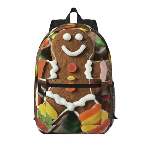 Sac à dos de voyage 43 cm avec motif pain d'épices pour sorties et trajets quotidiens