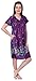 Women's Short Sleeve Housecoat Floral Duster Nightgown