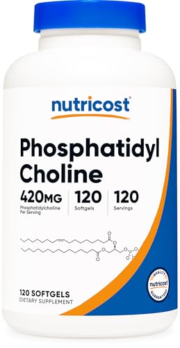 Nutricost Phosphatidylcholine (420mg) 120 Softgels - GMO-Free Gluten-Free