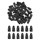 Presta Valve Cap CSNSD 50PCS Black ABS Plastic French Valve Caps Plastic Bicycle Dust Covers for Mou