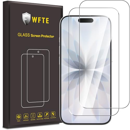 WFTE [Lot de 2 Verre Trempé pour iPhone 17/ iPhone 17 Pro, 0,26mm Film de Protection D'écran avec Haute Transparence à 99%, Anti-trace Protecteur avec...