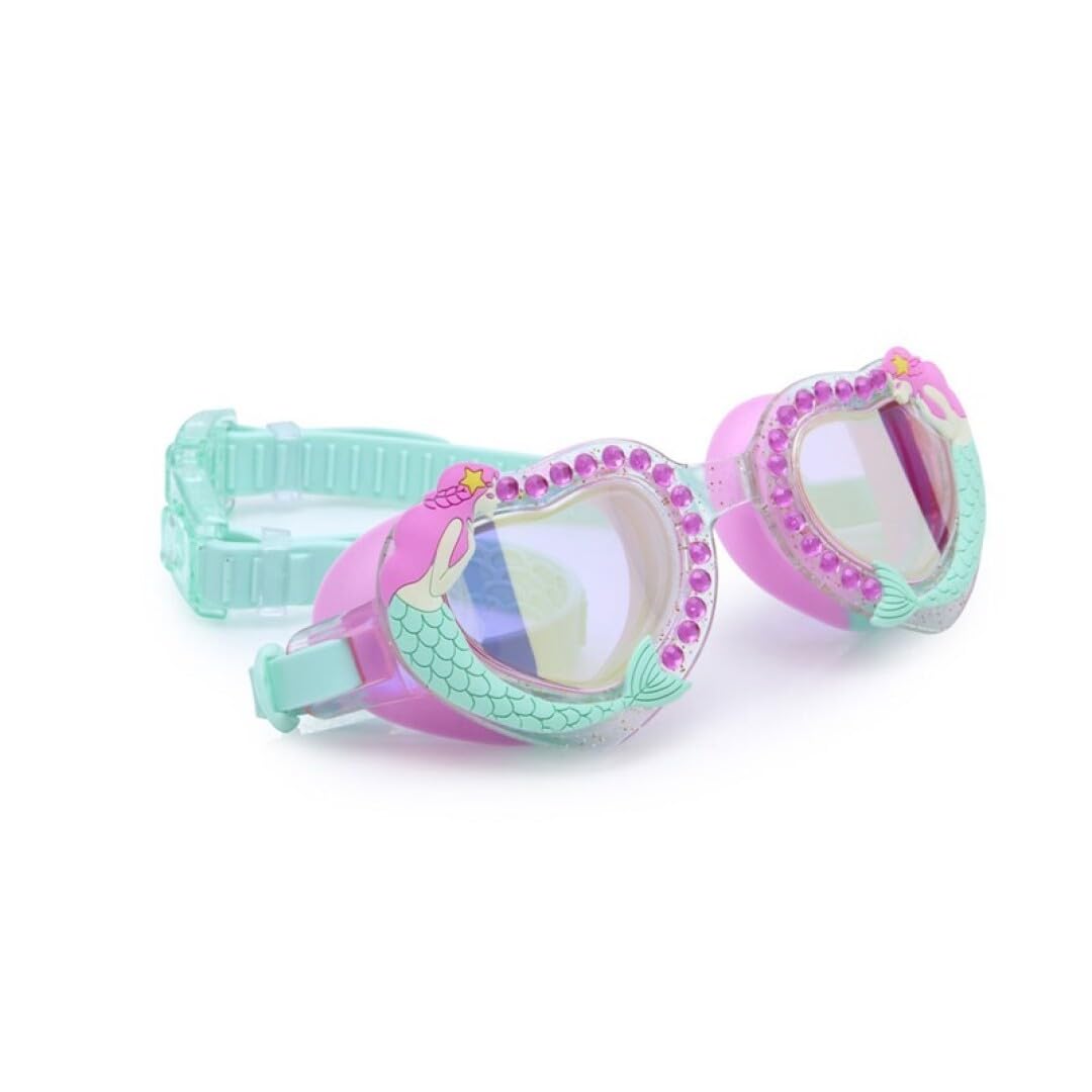 Gafas de Buceo Mystic-Mermaids Kiss, Lentes Rosas con Protección UV y Anti-vaho, Cinta Ajustable Azul