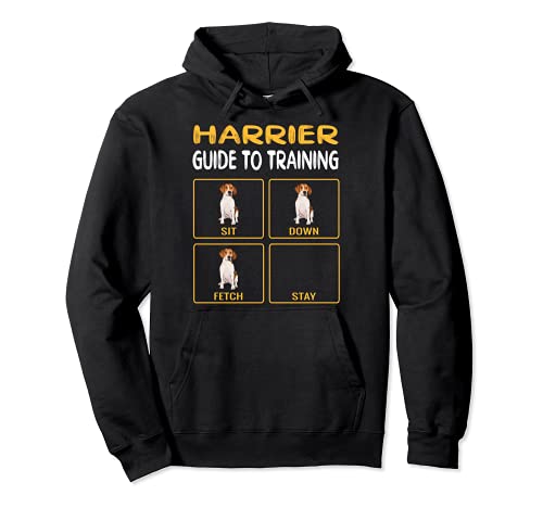 Funny Harrier Guide To Training Dog Obedience Pullover Hoodie, Black, S