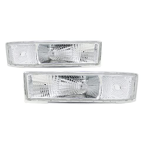 TLAPS 7422439784789 Compatible With 1995-2005 Chevy Astro/GMC Safari Chrome Housing Signal Bumper Lights