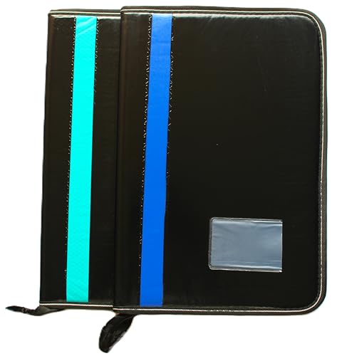 Image of PU Leather File Folder with 40 Sleeves - A4 Size Document Organizer - Professional Presentation Binder, Business Portfolio for Certificates, Reports, and Contracts - Durable & Stylish (Pack of 1)
