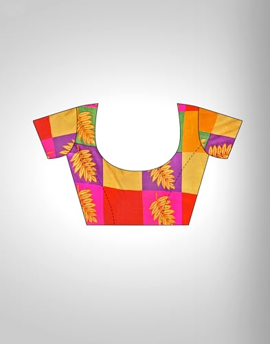 Image of SIRIL Women's Printed Silk Saree with Zari Border & Tassels