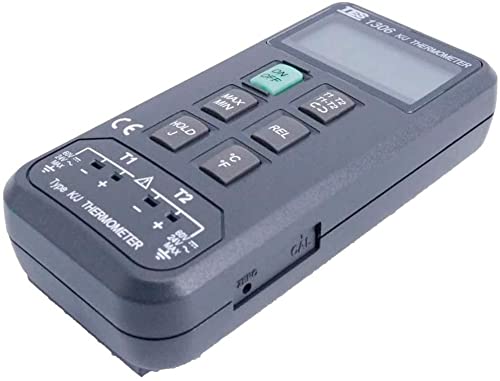 RaeSung TES-1306 Handheld Type K. J. Digital Thermometer TES1306 Input Thermometer Temperature Meter Industrial Thermometer K/J Dual Channels Thermocouple