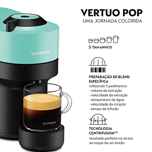 Nespresso Vertuo Pop Verde Acqua 110V, Cafeteira