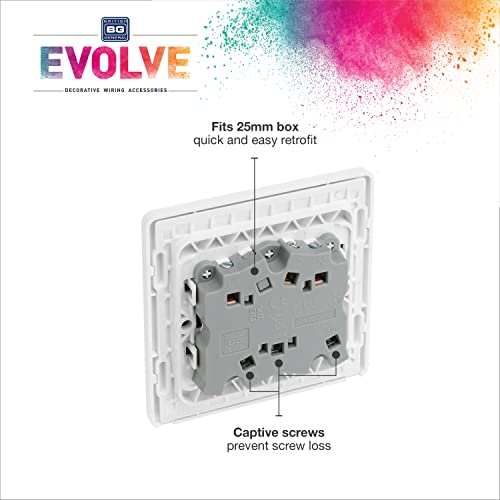 BG Electrical Evolve Fan Isolator Switch, Triple Pole, Wide Rocker - Image 2