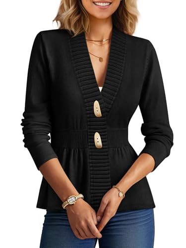 Cardigan Sweaters for Women Casual Open Front Sweater 2025 Button Down Lightweight Knitted Coat Tops