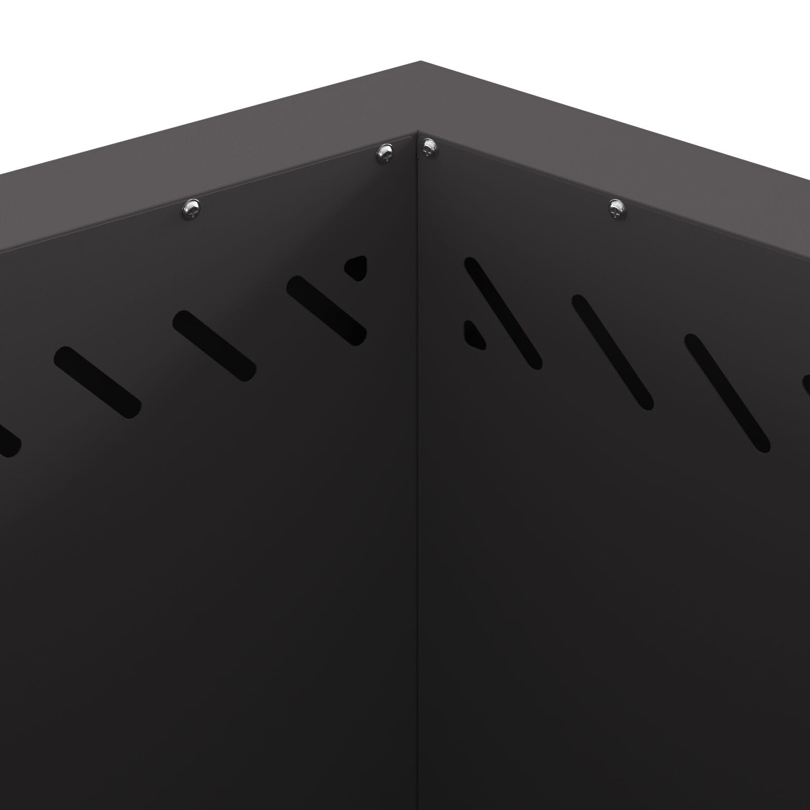 vidaXL Rauchfreie Feuerstelle Schwarz 58 x 58 x 51 cm Wetterfeststahl | Robuste Bauweise mit pulverbeschichtetem Finish, Hergestellt aus Materialien, die Rost widerstehen,