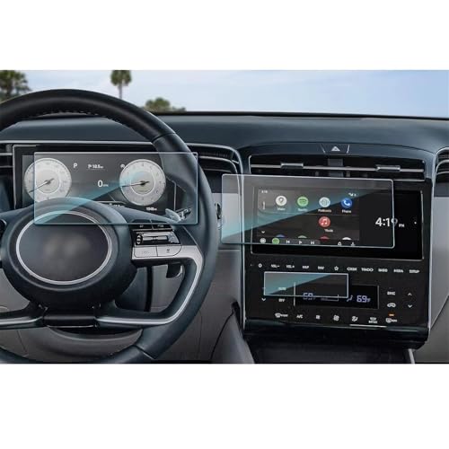 Protector de salpicadero Hyundai Tucson NX4 radio 10.25 antihuellas cristal templado