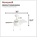 Honeywell Ceiling Fans Ocean Breeze Modern 30 Inch Ceiling Fan with Light, Pull Chain LED Indoor Fan with 3 Blades, White and Brown Maple Blade Finish Options, White (50600-01)