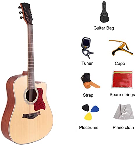 Full Size Guitar Guitar 6 String Silky Feel Sound Crisp C Shaped Neck Missing Corner Right Hand Adult Beginner Folk… - Les Beatles, Paul McCartney, John Lennon, RIngo Starr, George Harrison Full Size Guitar Guitar 6 String Silky Feel Sound Crisp C Shaped Neck Missing Corner Right Hand Adult Beginner Folk… – Image 3