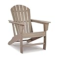 Signature Design by Ashley Sundown Treasure Outdoor Patio HDPE Adirondack Chair, Light Brown