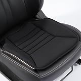 SHIMAKYO カーシートクッション 車用 低反発 通気 運転席 助手席 オフィス 自宅用 滑り止め 抗菌防臭 蒸れにくい 年間使える ズレ防止仕様 おしゃれ 44×45cm