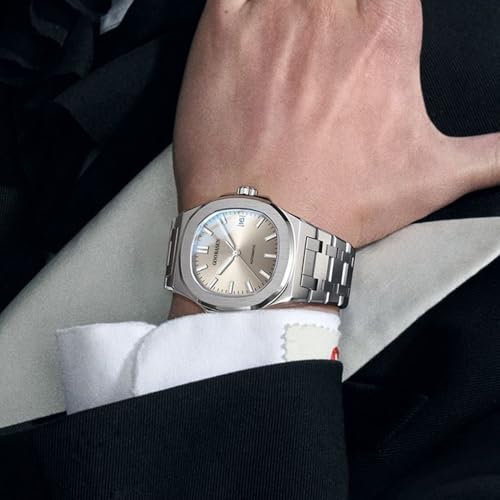 Image of Mens Classic Square Quartz Watches Imitation Mechanical Watches