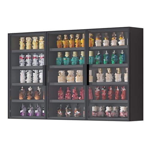 Display Cabinets, Multi-Tier Curio Storage Shelving with Glass Doors, Figures Dolls Model Wooden Display Case, Collectibles Organizers Rack, Home Playroom Showcase(Red,90x14