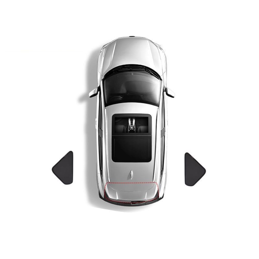 MSWBKHVUI Car Sun Shades,for MG ZS Heat UV Protection Sun Visor Car Sun Shade for Baby Blackout Blinds Provide Privacy Easy attach,2PCS Triangle window
