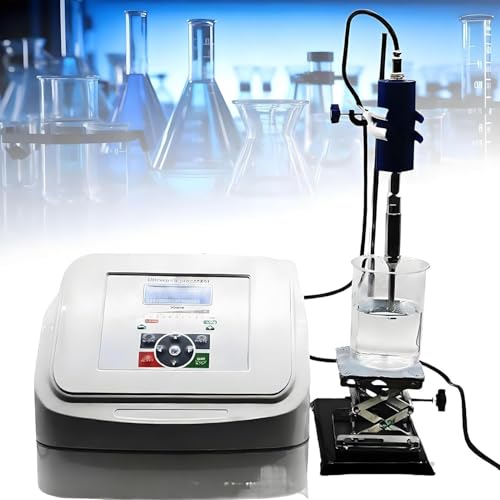 800W High-Speed Lab Homogenizer with Titanium Probe Cell Disruptor for Biology & Industry <600ml Capacity 1s-99h Timer 1~500ML Desktop High Speed Homogenizer Mixer 10MM