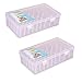 Boîte D'organisateur de Fil Broderie Boîte de Fil à Coudre Pratique Transparent Boîte à Fil à Coudre,Boîte à Coudre Bobines Rangement,Jusqu'à 42 Bobines Soigneusement Rangées Dans une Boîte,2pcs