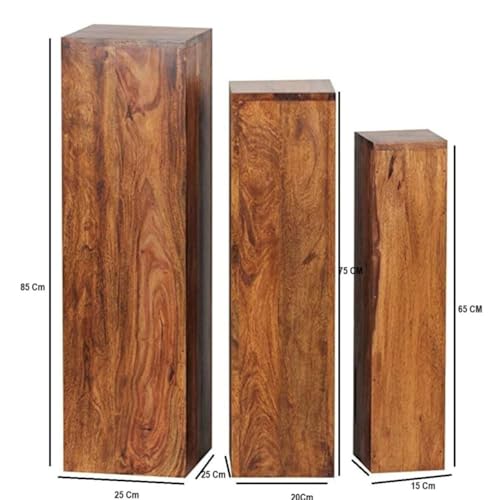 Image of MISAN Decorative Nesting Tables - Set of 3 Stylish & Space-Saving Accent Tables for Home & Living Room Decor