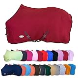 RL24 - Abschwitzdecke mit Kreuzgurt BASICLINE weinrot 125cm