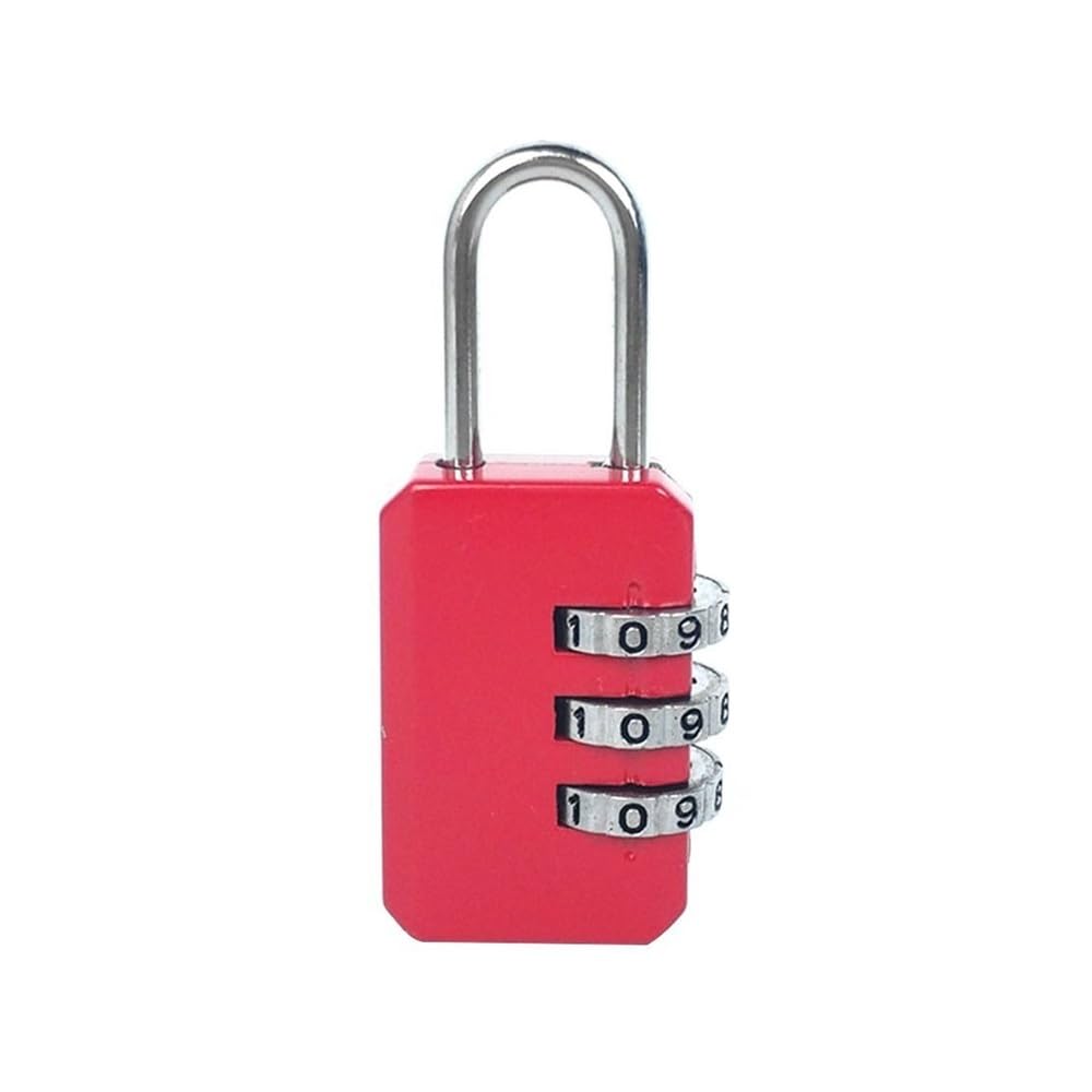 Gnyvzxplq Rosso Suitcase Locks, 3 Digit Combination Password Lock For Luggage Travel Security Multicolor(Rosso)