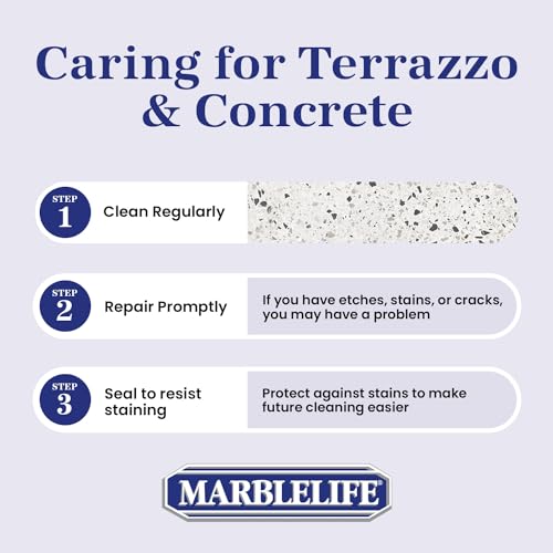 Marblelife EnduraCLEAN Concrete & Terrazzo Countertop Spray Cleaner, Effective Terrazzo Cleaner, Concrete & Terrazzo Cleaning Solution, Concrete Countertop Cleaner, Natural Stone Floor Cleaner, 32 oz