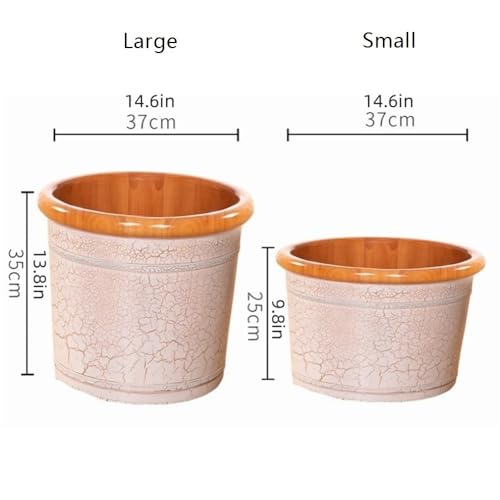Balde de Madera para Remojar Pies con Tapa Pequeño miniatura 2