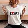 Be Buz I Love My Boyfriend T-Shirt Soulmates Forever World's Best Boyfriend Tee Cotton Shirt for Women Anniversary, Valentine's Day, or Birthday Present (UK, Alpha, XXL, Regular, Regular, Black) #2