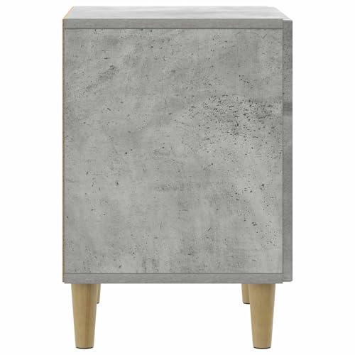 Table de chevet gris béton 43x34,5x50 cm lot de 2 meuble chambre bois - 7