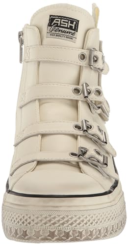 ASH Women's Rainbow Fashion Sneaker-Premium Leather High Top with Buckles, Distressed Platform Sole2