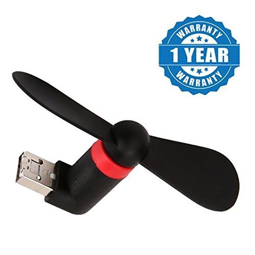 2 in 1 OTG Mini USB Cooling Portable Fan for All USB Devices (Color May Vary)