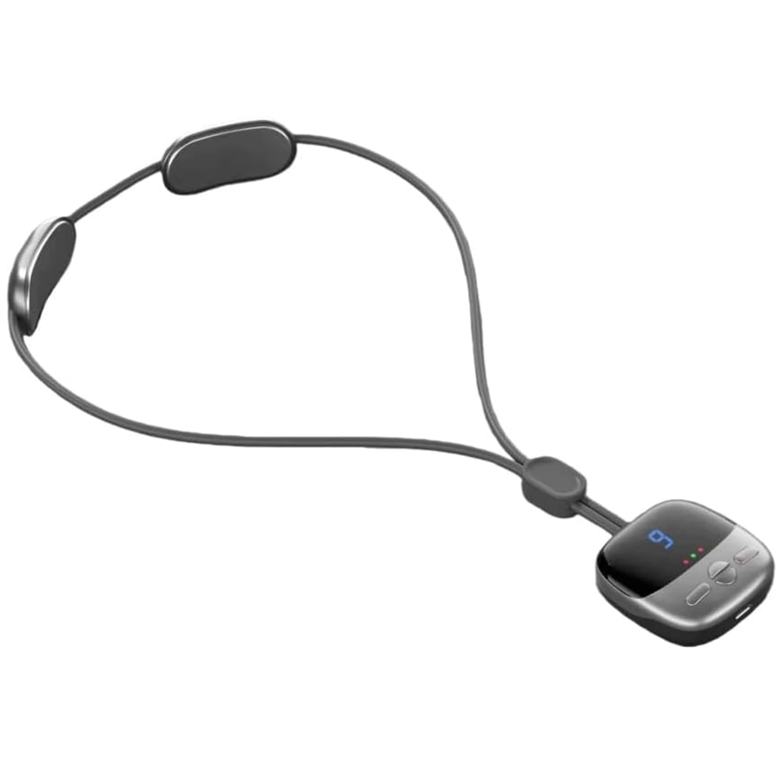 Raviso Tragbarer Nackenmassager Mini Nackenmassagegerät mit 4 Modi, 9 Stärken, 3 Gängen, Heißkompresse & Dual Pulse - Intelligentes Anhänger Halsketten - Massagegerät für Reisen