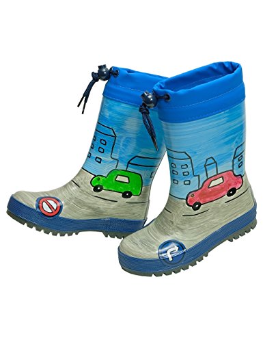 maximo Babygummistiefel, Kindergummistiefel, blau handbemalt, Motiv...