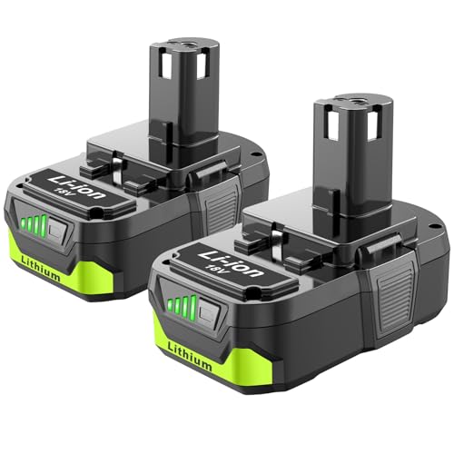 Nicetoro 2packs 18V 3.0Ah Battery Replacement for Ryobi 18V Battery P103 P104 Compatible with Ryobi 18V Cordless Power Tools PCL525B PCL515B