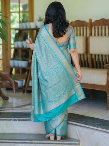 Image of Yashika Women's Banarsi Art Silk Saree with Blouse Piece for Traditional Ethnic Wear Sari