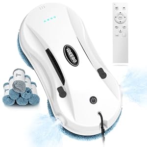 iDEEBO C200 Fensterputzroboter, Intelligente Pfadplanung des Fensterreinigung, Automatischer Wasserspray, Hochhaus-Sicherheitsdesign, 12 Reinigungstücher