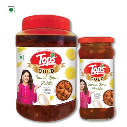 Image of TOPS Pickle Sweet Lime - 400 gm Glass Bottle |Infused with aromatic spices for a mouth watering taste.