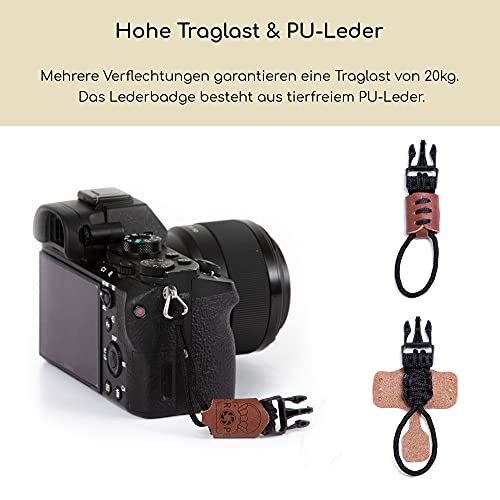 C-Rope Kameragurt THE TRAVELER handgeflochten aus Paracord, Schultergurt mit Schnellverschluss – Bild 6